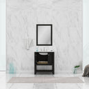 Alya Bath Wilmington 30" Vanity Espresso with Carrera Marble Top HE-102-30-E-CWMT