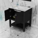 Alya Bath Wilmington 30" Vanity Espresso with Carrera Marble Top HE-102-30-E-CWMT