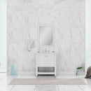 Alya Bath Wilmington 30" Vanity White with Carrera Marble Top HE-102-30-W-CWMT