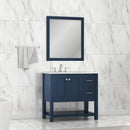 Alya Bath Wilmington 36" Vanity Blue with Carrera Marble Top HE-102-36-B-CWMT