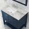 Alya Bath Wilmington 36" Vanity Blue with Carrera Marble Top HE-102-36-B-CWMT