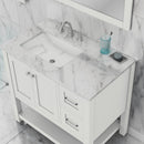 Alya Bath Wilmington 36" Vanity White with Carrera Marble Top HE-102-36-W-CWMT