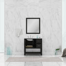 Alya Bath Wilmington 36" Vanity Espresso with Carrera Marble Top HE-102-36-E-CWMT