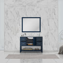 Alya Bath Wilmington 48" Vanity Blue with Carrera Marble Top HE-102-48-B-CWMT