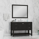 Alya Bath Wilmington 48" Vanity Espresso with Carrera Marble Top HE-102-48-E-CWMT