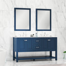 Alya Bath Wilmington 60" Double Vanity in Blue with Carrera Marble Top HE-102-60D-B-CWMT