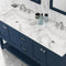 Alya Bath Wilmington 60" Double Vanity in Blue with Carrera Marble Top HE-102-60D-B-CWMT