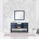 Alya Bath Wilmington 60" Single Vanity in Blue with Carrera Marble Top HE-102-60S-B-CWMT