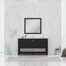 Alya Bath Wilmington 60" Single Vanity in Espresso with Carrera Marble Top HE-102-60S-E-CWMT