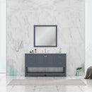 Alya Bath Wilmington 60" Single Vanity Gray with Carrera Marble Top HE-102-60S-G-CWMT