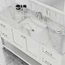 Alya Bath Wilmington 60" Single Vanity White with Carrera Marble Top HE-102-60S-W-CWMT