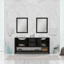 Alya Bath Wilmington 72" Double Vanity in Espresso with Carrera Marble Top HE-102-72D-E-CWMT