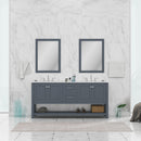 Alya Bath Wilmington 72" Double Vanity Gray with Carrera Marble Top HE-102-72D-G-CWMT