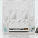 Alya Bath Wilmington 72" Double Vanity White with Carrera Marble Top HE-102-72D-W-CWMT