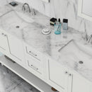 Alya Bath Wilmington 72" Double Vanity White with Carrera Marble Top HE-102-72D-W-CWMT