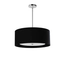 Dainolite 4 Light Helena Pendant Pc Black W/White Diffuser HEL-224P-PC-BW