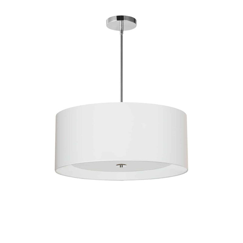 Dainolite 4 Light Helena Pendant Pc White W/White Diffuser HEL-224P-PC-WH