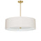 Dainolite 4 Light Incandescent Pendant Aged Brass with Cream Shade HEL-304P-AGB-CRM