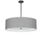 Dainolite 4 Light Incandescent Pendant Matte Black with Gray Shade HEL-304P-MB-GRY