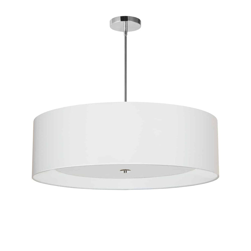 Dainolite 4 Light Helena Pendant Polished Chrome White with White Diffuser HEL-304P-PC-WH