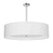 Dainolite 4 Light Polished Chrome Helena Pendant with White Shade and White Fabric Diffuser HEL-344P-PC-WH