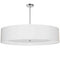Dainolite 6 Light Polished Chrome Helena Pendant with White Shade and White Fabric Diffuser HEL-406P-PC-WH