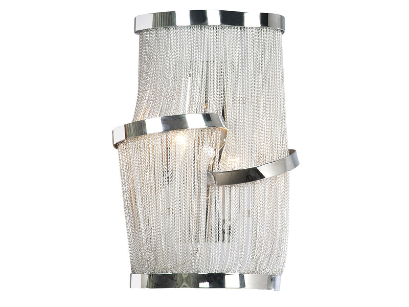 Avenue Lighting Mullholand Drive Collection Chrome Chain Wall Sconce Wall Sconce Polish Chrome Jewelry Chain HF1404-CH