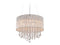 Avenue Lighting Beverly Dr. Collection Round Silver Silk String Shade And Crystal Dual Mount Dual Mount/Flush & Hanging Silver Silk String HF1500-SLV