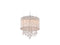 Avenue Lighting Beverly Dr. Collection Round Silver Silk String Shade And Crystal Dual Mount Dual Mount/Flush & Hanging Silver Silk String HF1501-SLV