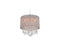 Avenue Lighting Beverly Dr. Collection Round Taupe Silk String Shade And Crystal Dual Mount Dual Mount/Flush & Hanging Taupe Silk String HF1501-TP