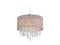 Avenue Lighting Beverly Dr. Collection Round Taupe Silk String Shade And Crystal Dual Mount Dual Mount/Flush & Hanging Taupe Silk String HF1502-TP