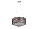 Avenue Lighting Riverside Dr. Collection Round Black Organza Silk Shade And Crystal Dual Mount Dual Mount/Flush & Hanging Black Organza Silk HF1505-BLK