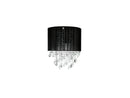 Avenue Lighting Beverly Drive Collection Black Silk String And Crystal Wal Sconce Wall Sconce Black Silk String HF1511-BLK