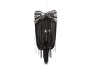 Avenue Lighting Wilshire Blvd. Collection Black Steel Chain Foyear Hanging Fixture Wall Sconce Black Chrome/Smoke Crystal HF1608-BLK