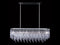 Avenue Lighting Hollywood Blvd. Collection Polished Nickel And Tear Drop Crystal Rectangle Hanging Fixture Hanging Chandelier Polish Nickel / Clear Glass Tear Drops HF1807-PN