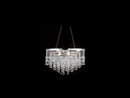 Avenue Lighting Hollywood Blvd. Collection Hanging Chandelier Polish Nickel / Clear Glass Tear Drops HF1809-PN
