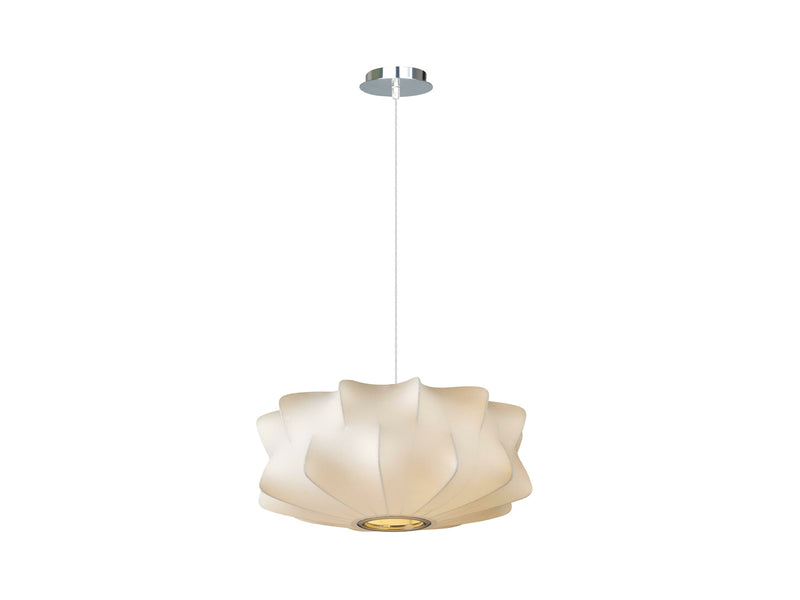 Avenue Lighting Melrose Pl. Collection White Fabric Pendant Like Hanging Fixture Pendant White HF2111