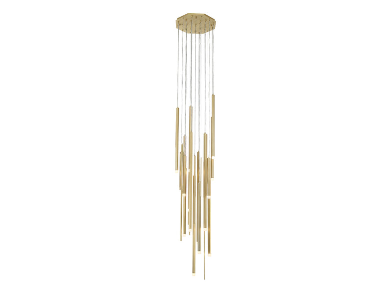 Avenue Lighting Icon St. Collection 18 Light Pendant Cluster Brushed Brass HF7018-BB