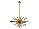 Avenue Lighting Palisades Ave. Collection Hanging Chandelier Antique Brass With Champagne Glass HF8202-AB
