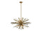 Avenue Lighting Palisades Ave. Collection Hanging Chandelier Antique Brass With Champagne Glass HF8202-AB