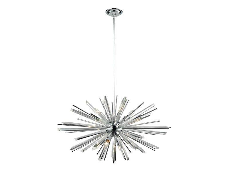 Avenue Lighting Palisades Ave. Collection Hanging Chandelier Chrome With Clear Glass HF8202-CH