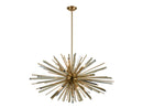 Avenue Lighting Palisades Ave. Collection Hanging Chandelier Antique Brass With Champagne Glass HF8203-AB