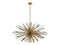 Avenue Lighting Palisades Ave. Collection Hanging Chandelier Antique Brass With Champagne Glass HF8203-AB
