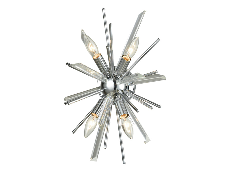 Avenue Lighting Palisades Ave. Collection Wall Sconce Chrome With Clear Glass HF8204-CH