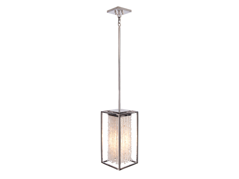Avenue Lighting Soho Collection Wall Sconce Polished Nickel Silver Finish With Moon Rock Gem Nuggets  HF9001-SLV