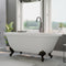 Cambridge Plumbing Acrylic Double Ended Clawfoot Bathtub 70"x30" No Drillings BRZ Package