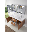 Modern Fittings Midori 54" Double Bath Vanity Top and Integrated Square Sinks Faucets