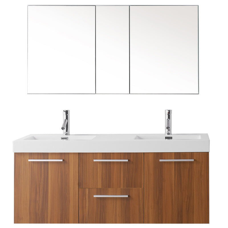 Modern Fittings Midori 54" Double Bath Vanity with Top and Integrated Square Sinks