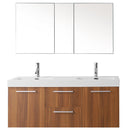 Modern Fittings Midori 54" Double Bath Vanity Top and Integrated Square Sinks Faucets