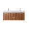 Modern Fittings Midori 54" Double Bath Vanity Top and Integrated Square Sinks Faucets